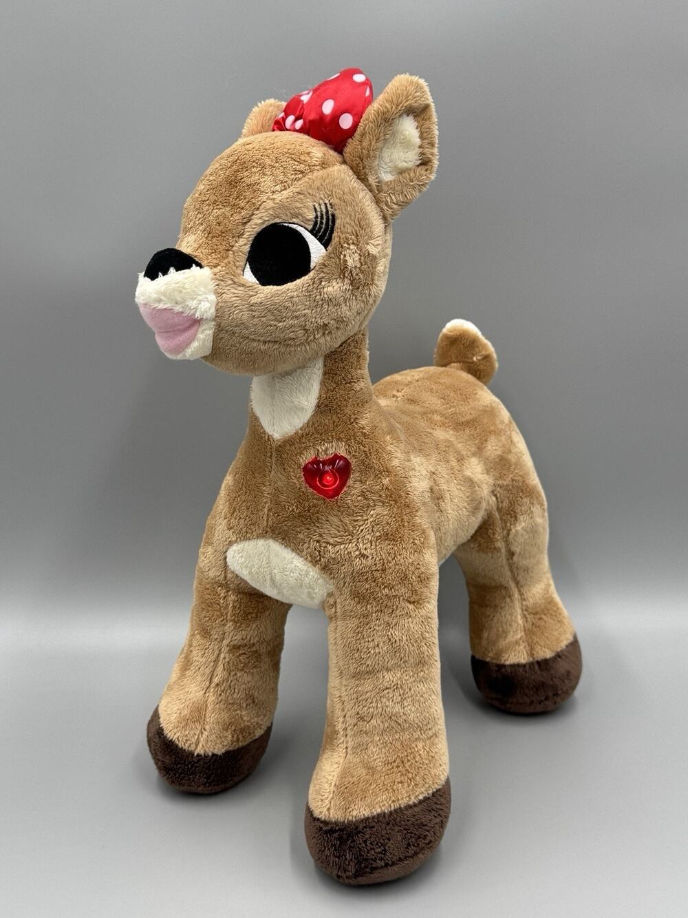 Build A Bear CLARICE-Rudolph The Red Nosed Reindeer 15" Plush W/Light Up Heart